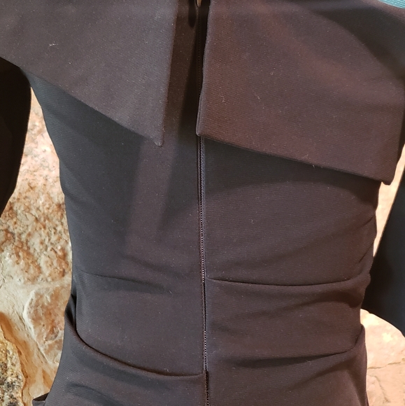 Nicole Miller Black Off Shoulder Sheath Dress - Picture 5 of 7